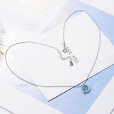 925 Silver Aurora Space Planet Pendant Necklace Stone Pendant