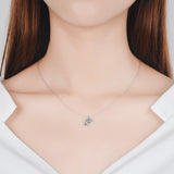 925 Silver Aurora Space Planet Pendant Necklace Stone Pendant