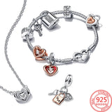 925 Sterling Silver Baby Bottle Shoe & Spot Striped Bead Charm