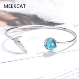 925 Silver Mermaid Bubble Mermaid's Tail Cuff Bracelet Fine Jewelry
