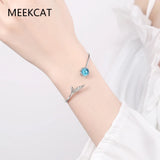 925 Silver Mermaid Bubble Mermaid's Tail Cuff Bracelet Fine Jewelry