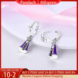 925 Silver Princess Crown Earrings Wedding Jewelry Gift