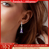 925 Silver Princess Crown Earrings Wedding Jewelry Gift