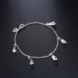 925 Silver Water Droplets Bracelet for Women