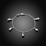 925 Silver Water Droplets Bracelet for Women