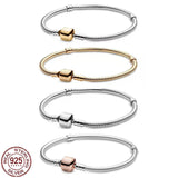 925 Silver Snake Bone Chain Bracelet for Charm Beads DIY Jewelry