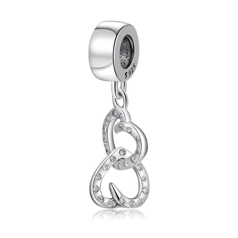 925 Silver Cat Angel Sun Moon Bear Pendants DIY Charms Bracelet