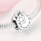 925 Silver Cat Angel Sun Moon Bear Pendants DIY Charms Bracelet