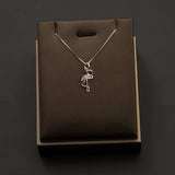 925 Silver Flamingo Charm Pendant Necklace Bracelet DIY Women