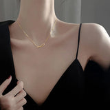 925 Sterling Silver Geometric Pendant Necklace Choker