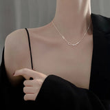 925 Sterling Silver Geometric Pendant Necklace Choker