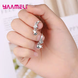 925 Silver Hoop Earrings Sea Shells Starfish Pendant Brincos Jewelry
