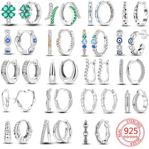 925 Silver Hoop Earrings For Women - Gift for Girlfriend