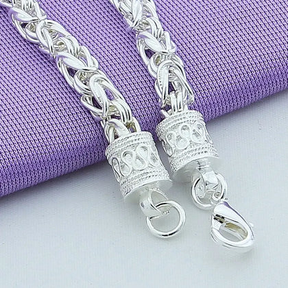 925 Silver Chain Bracelet for Men and Women