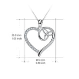 925 Silver Heart Micro Pendant Love Necklace