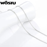 925 Silver Link Chains Necklace for Pendant Charm S925 Jewelry Gift CQA006