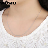 925 Silver Link Chains Necklace for Pendant Charm S925 Jewelry Gift CQA006