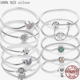 925 Silver Love Zircon Bracelet for DIY Jewelry Gift