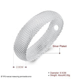 925 Silver Mesh Round Bangles for Wedding Party