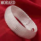 925 Silver Mesh Round Bangles for Wedding Party