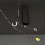 925 Silver Moon Necklace Bead Choker Party Gift Women Accessories