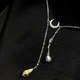 925 Silver Moon Necklace Bead Choker Party Gift Women Accessories