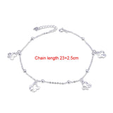 925 Silver Butterfly Anklet Bracelet Adjustable Length