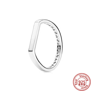 925 Silver Princess Tiara Crown Heart CZ Ring for Women