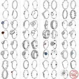 925 Silver Princess Tiara Crown Heart CZ Ring for Women