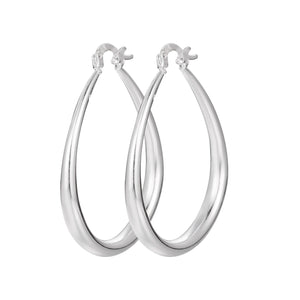 925 Sterling Silver U Shaped Hoop Earrings for Women