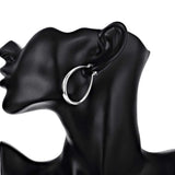 925 Sterling Silver U Shaped Hoop Earrings for Women