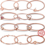 925 Silver Heart Crown Pav? Clip Bracelet