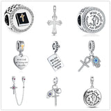 925 Sterling Silver God All Things Possible Pendant Bead DIY Jewelry