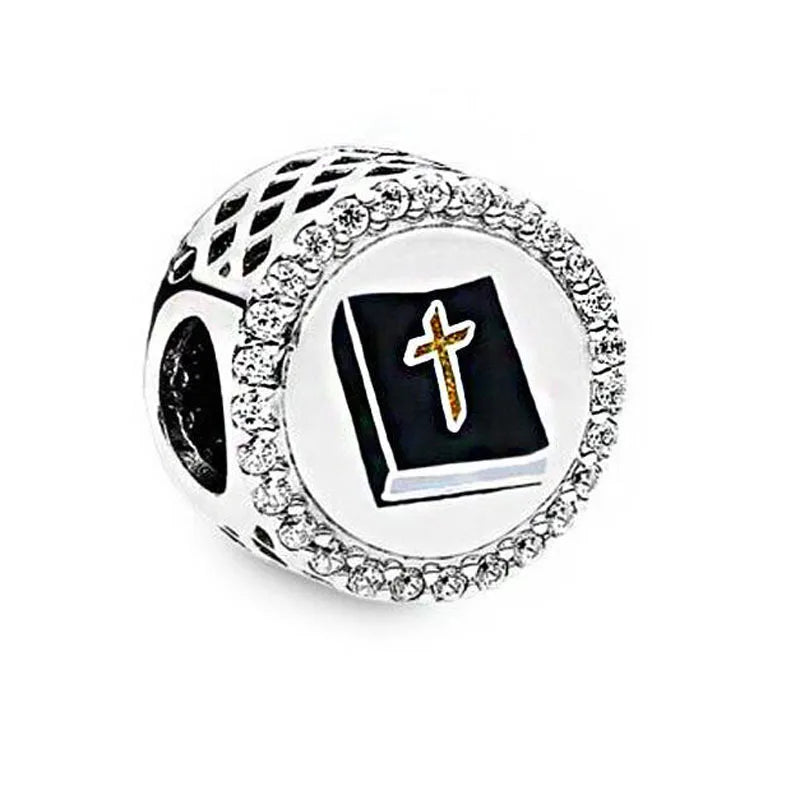 925 Sterling Silver God All Things Possible Pendant Bead DIY Jewelry