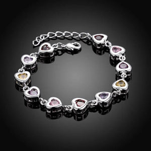 925 Silver Zircon Bracelet Crystal Stone Drop Jewelry