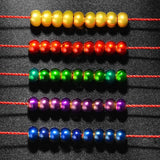 24K Yellow Beads 3D Colourful 4mm Round Loose Beads