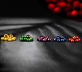 24K Yellow Beads 3D Colourful 4mm Round Loose Beads