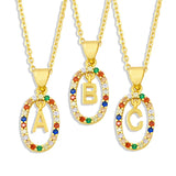 A-Z Capital Letter Pendant Necklace Long Chain Unisex Boho Dainty