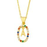 A-Z Capital Letter Pendant Necklace Long Chain Unisex Boho Dainty