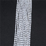 Hot AA 3-4mm Rice Shape Freshwater Pearl Strands