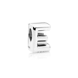 Alphabet Bead Charm for Bracelet, Sterling Silver 925, Jewelry Gift
