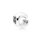 Alphabet Bead Charm for Bracelet, Sterling Silver 925, Jewelry Gift
