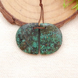 African Turquoise Double Hole Earrings Beads for Making Jewelry