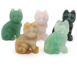 Cat-Shaped Stone Animal Decoration Ornament