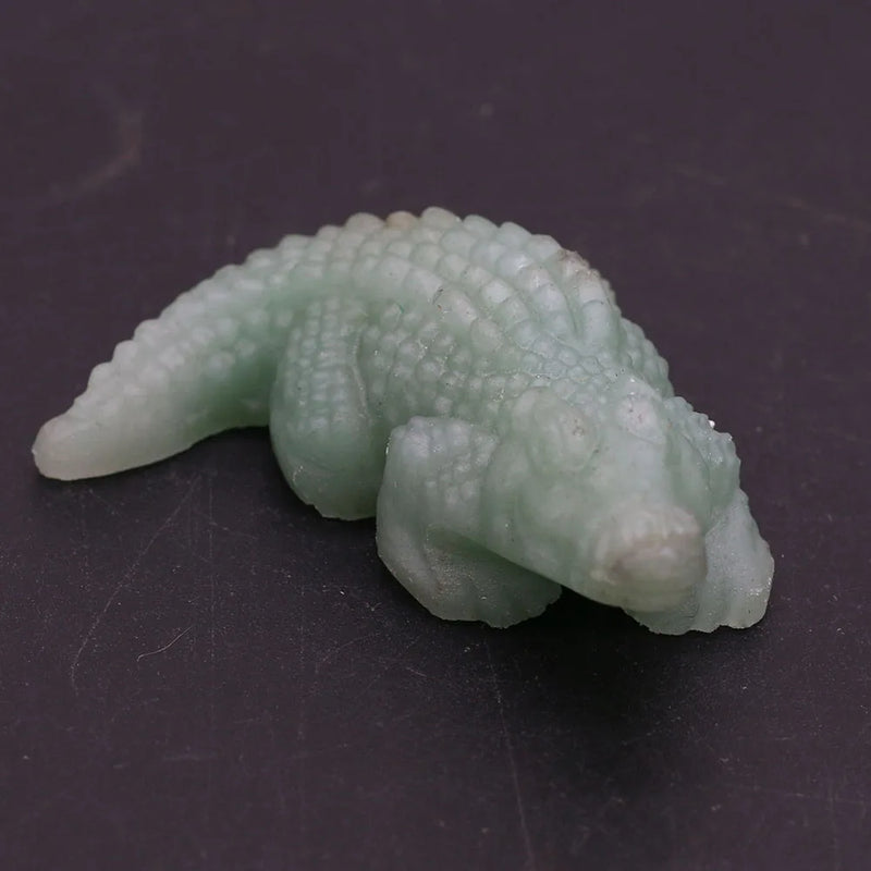 Stone Crocodile Ornament Lucky Gift for Desk or Garden