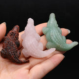 Stone Crocodile Ornament Lucky Gift for Desk or Garden