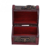 Antique Jewelry Display Wooden Storage Box Case
