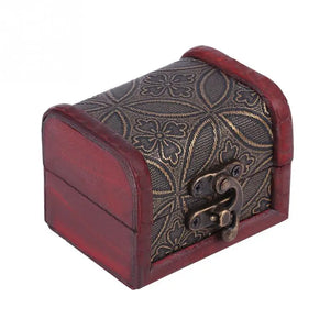 Antique Jewelry Display Wooden Storage Box Case