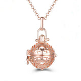 Heart Cage Locket Diffuser Necklace Aromatherapy Perfume Fragrance