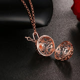 Heart Cage Locket Diffuser Necklace Aromatherapy Perfume Fragrance